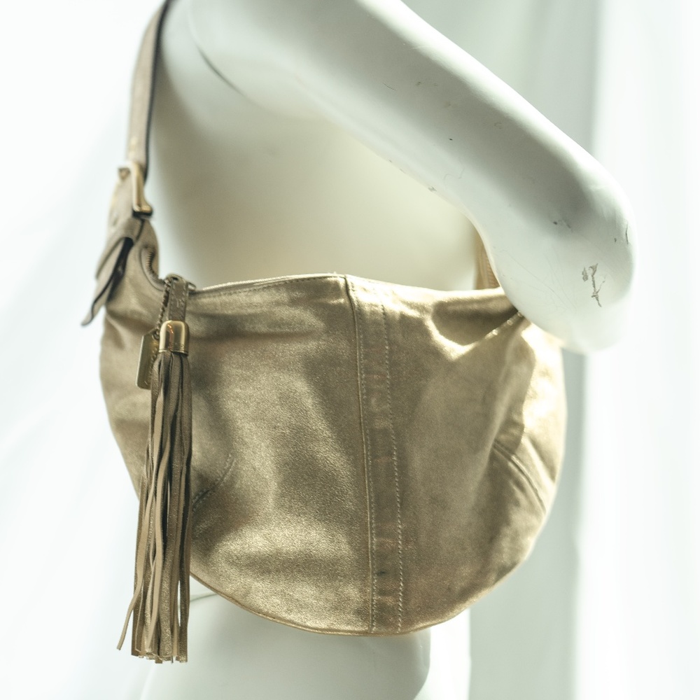 COACH ‘ Soho ‘Hobo with Tassel Gold Leather